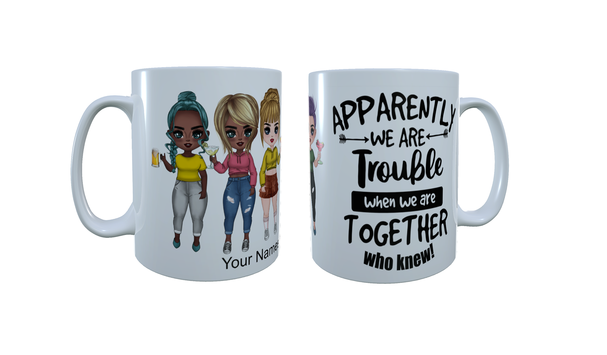 6 Best Friends - Sisters Forever Mug, Gift for Best Friend